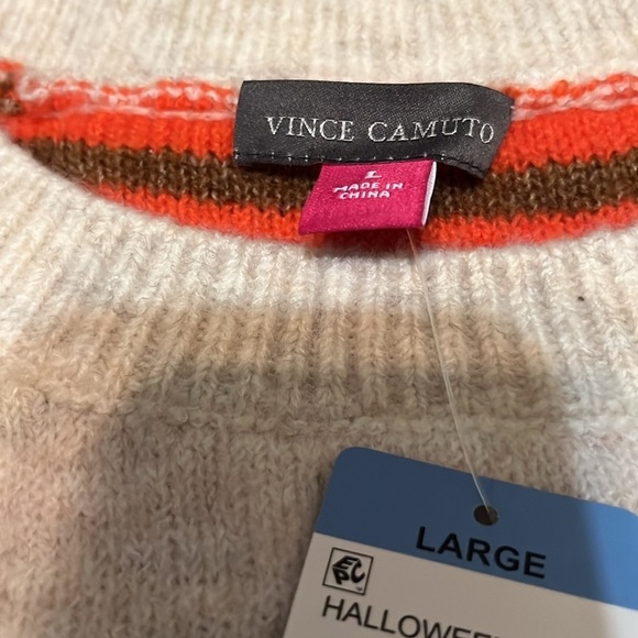 Pumpkin Patterned Cream Sweater - Picture 4 of 6